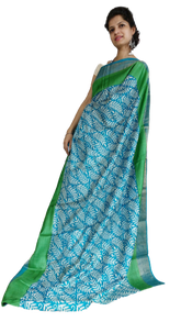 Pure Tussar Silk print saree